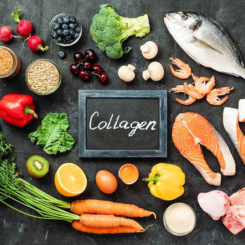 Cibi ricchi di collagene: frutta, verdura, pesce